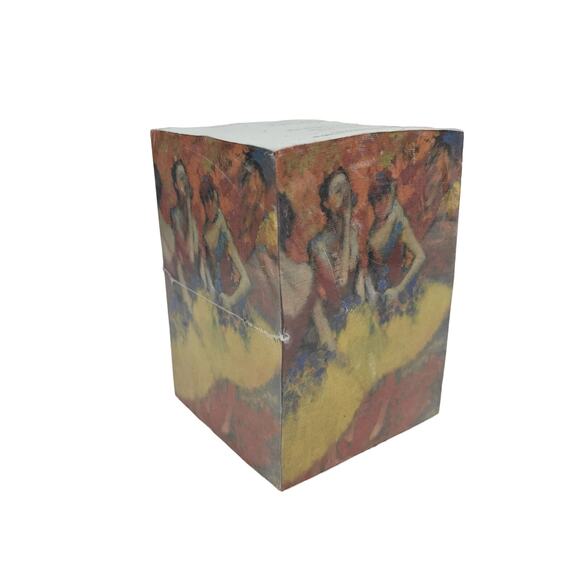 Degas Three Dancers Yellow Skirts Phila Museum of Art Paper Cube New - Picture 12 of 12